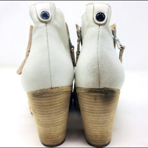 Rag & Bone womans Margot heeled boot 39.5 BoxI cream suede leather - Picture 3 of 6